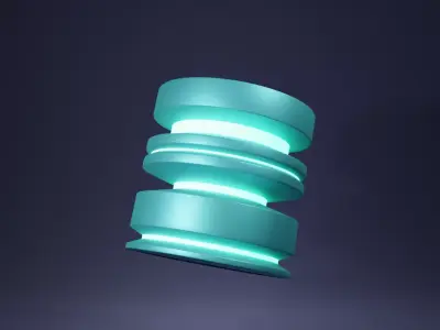 Number 4 cylindrical object Free 3D model