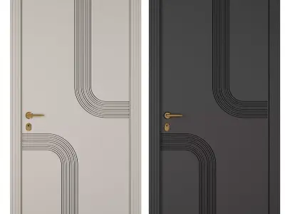 Entrance door set209 3D model