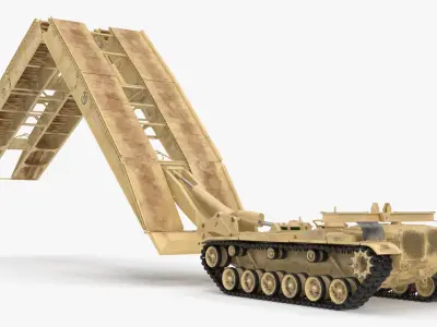  AVLB M60A1 Sand Color in Deployment 