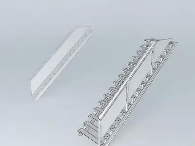 Modern staircase Free 3D model