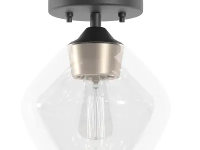 Orhan Glass Semi Flush Mount Low-poly 3D model