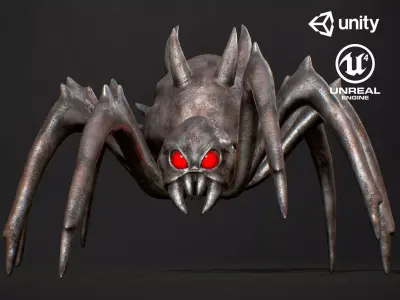 Spider H3 - Game Ready Low-poly 3D model