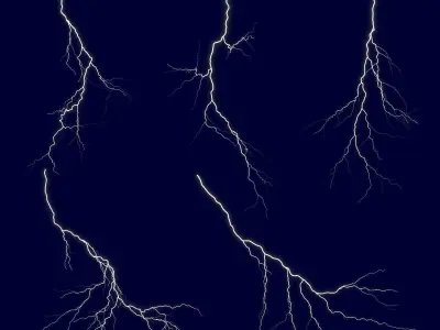 Realistic Lightnings Bundle 03 - 5 pack CA