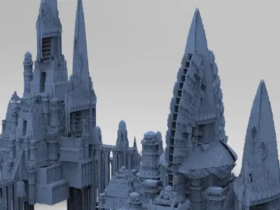 Wizards Keep Tall Towers 3D model