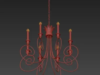 Eyelash Chandelier  Small 3D model
