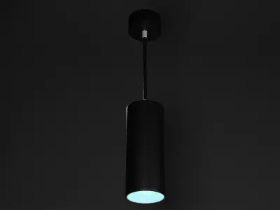 Black and White LED lamp 3D model