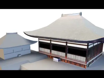 7 Japanese Buildings- Vol 02- 3d Model 3D model