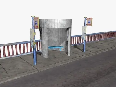 Bus Stop 3D model