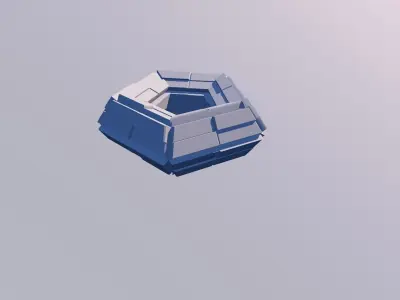 Sci Fi Object No 23 - Pyramid Sphere Torus 2019 Low Poly 3D model