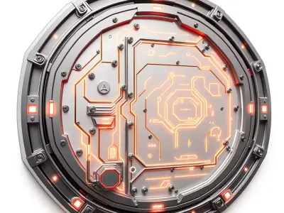 Futuristic Hatch model pack Low-poly 3D model