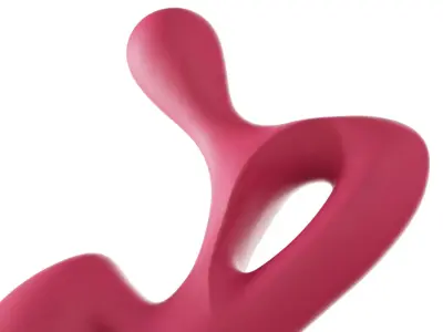 Pink abstract sculpture 3D model