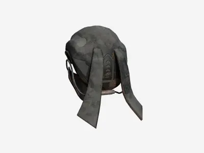 SciFi Ninja Mask A03 Black Dirt - Character Design Fashion Low-poly 3D model
