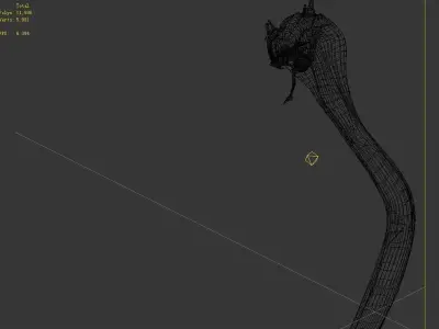 Magic Palace - Religion - Stone Snake 01 3D model