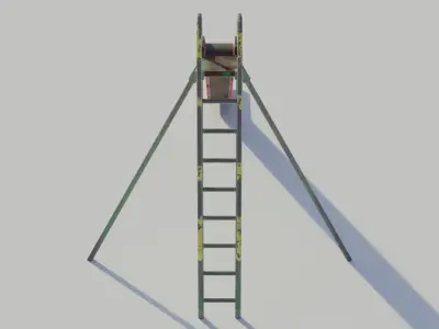 Playground Slide - Low-poly PBR Low-poly 3D model