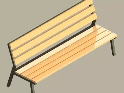 bench 3D model 3