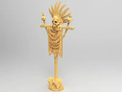 African style banner 3D print model