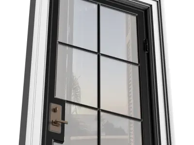 External Iron Front Doors 3D model