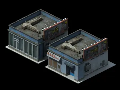 Future World - Business District 01 3D model