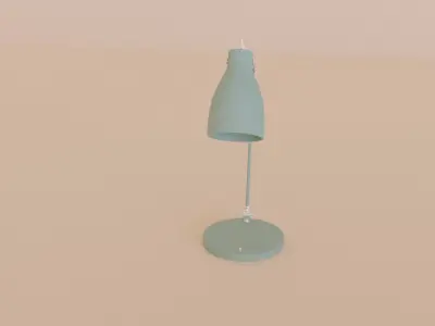 Green Table Desk Lamp 3D Model Free 3D model