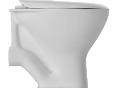 Floor Mount oval shape EWC toilet 3D model Modeled in 3ds max 3D model