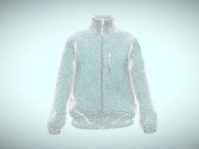 Girls Jacket - Sherpa in Low Poly Low-poly 3D model