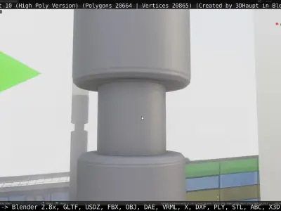 Street Light -10- High-Poly Version 3D model