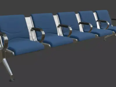 Airport Waiting Bench 3D model