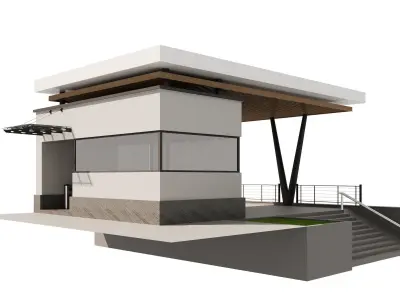 security room facade design  3D model