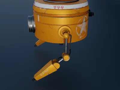 Fantasy robot Free low-poly 3D model