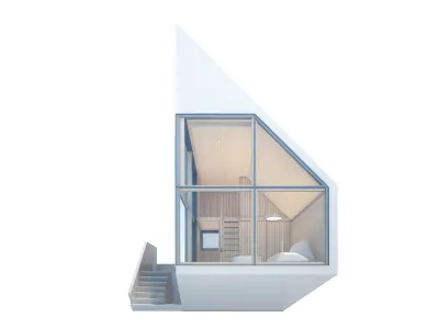 APF25  Modern Triangle Prefab Tiny House 3D Model   3D model