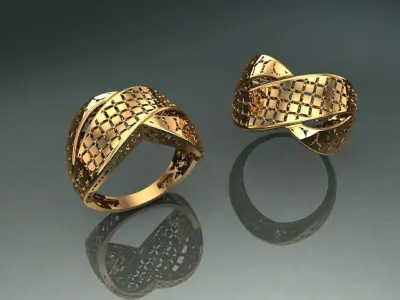 light weight jaali ring 40 STL ready for print  3D print model