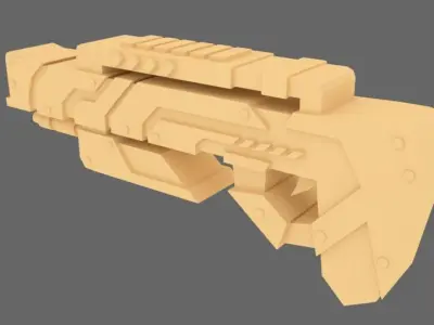 Scifi Gun GR03 3D Model Low-poly 3D model