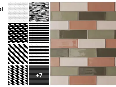 Subway Tile in Running Bond Layout Texture