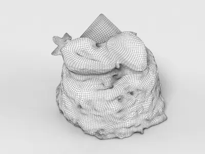 Cake Collection 3 strawberry dessert 3D model