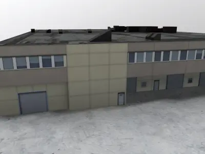 EDDF Building 2 Low-poly 3D model