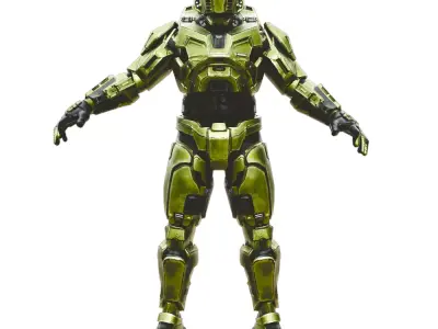 halo 3d model master chief armor Low-poly 3D model