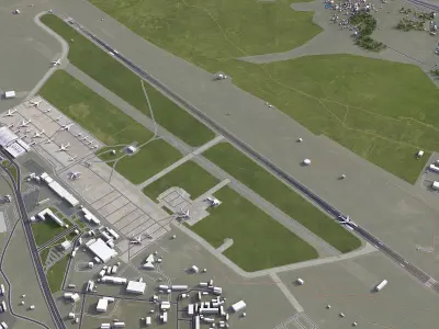 Tbilisi - Airport - TBS Low-poly 3D model
