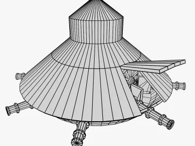 DaVinci Tank Low-poly 3D model