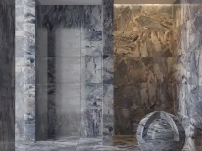 Marble wall 161 3D model