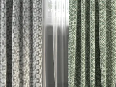 Curtain Set 217 3D model