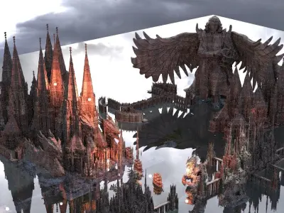 Vampire City Fortress Kit bash 1 3D model