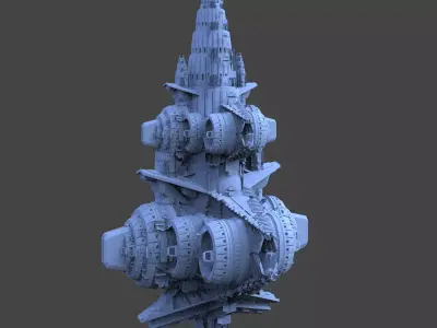 Star Freighter Villain base 1  3D model