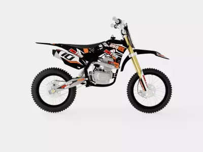 10Ten 250RX 96cm Dirt Bike Low-poly 3D model