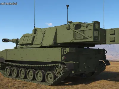  Howitzer Tank with Anti Tank Obstacles Collection 