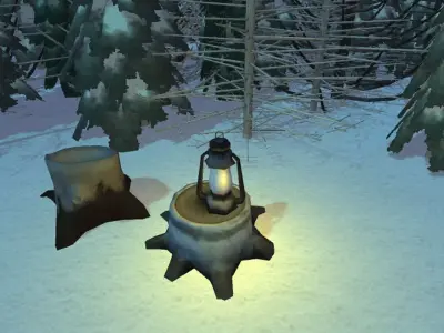 Forest Hunter Cabin  Low-poly 3D model