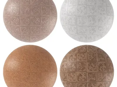 Parquet - Laminate - Wooden floor 4 in 1 3D model 20