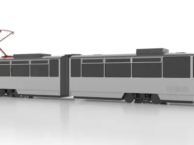 Tatra KT4DM Low Low-poly 3D model