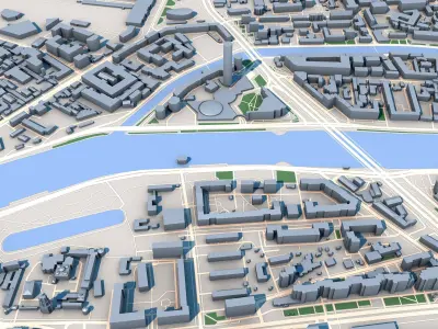 Moscow City Russia 3D model