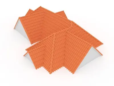 Realistic Roof Shingles 8 3D model