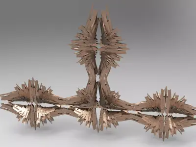 Cyberpunk glass shard structure shard 2  3D model
